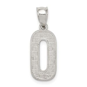 Sterling Silver, Sami Collection, Textured Block Initial O Pendant